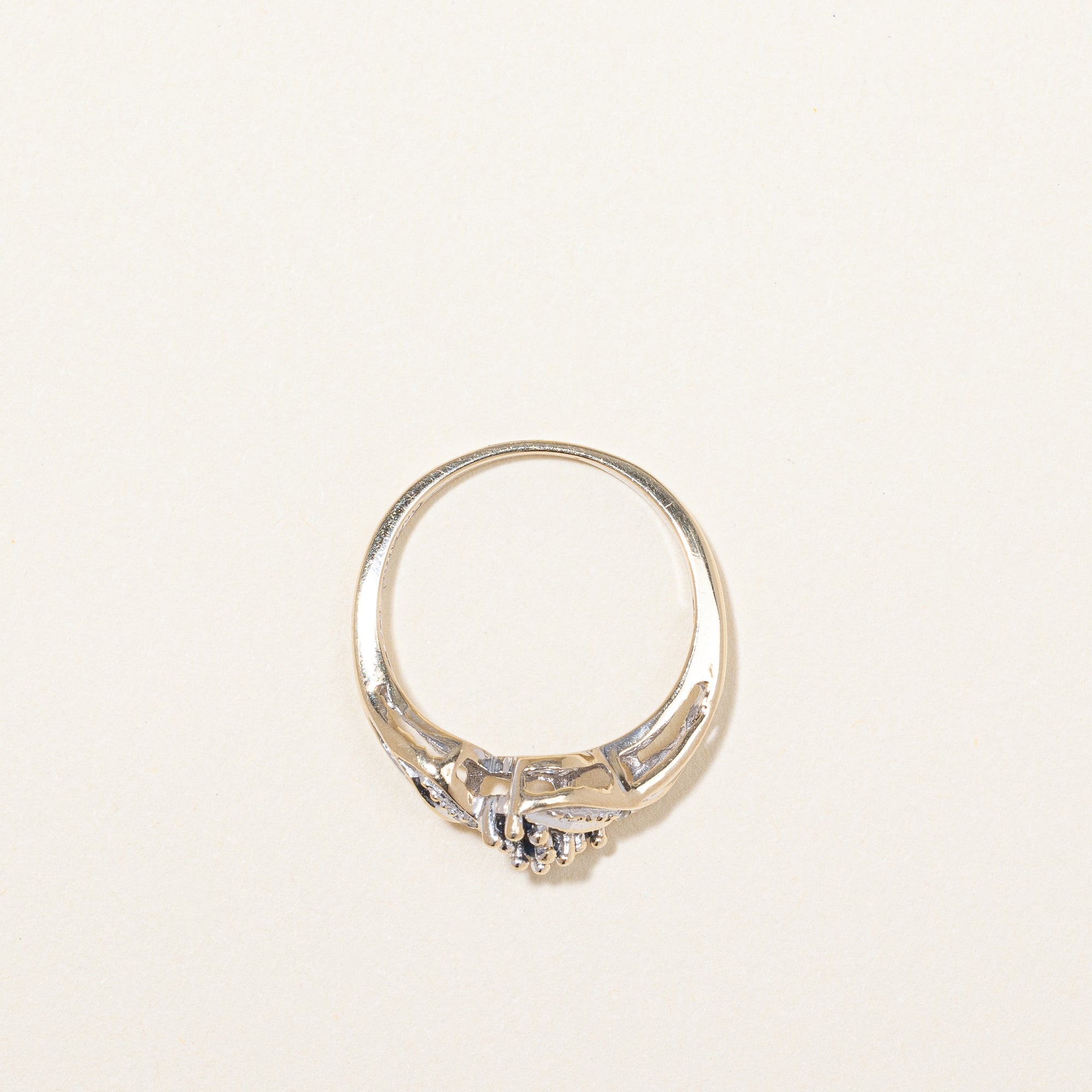 Diamond and Sapphire Bypass Ring | 0.11 ctw | SZ 5.5 |