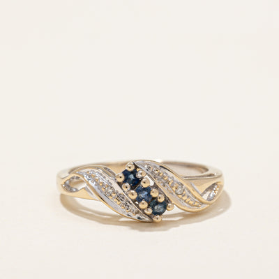 Diamond and Sapphire Bypass Ring | 0.11 ctw | SZ 5.5 |