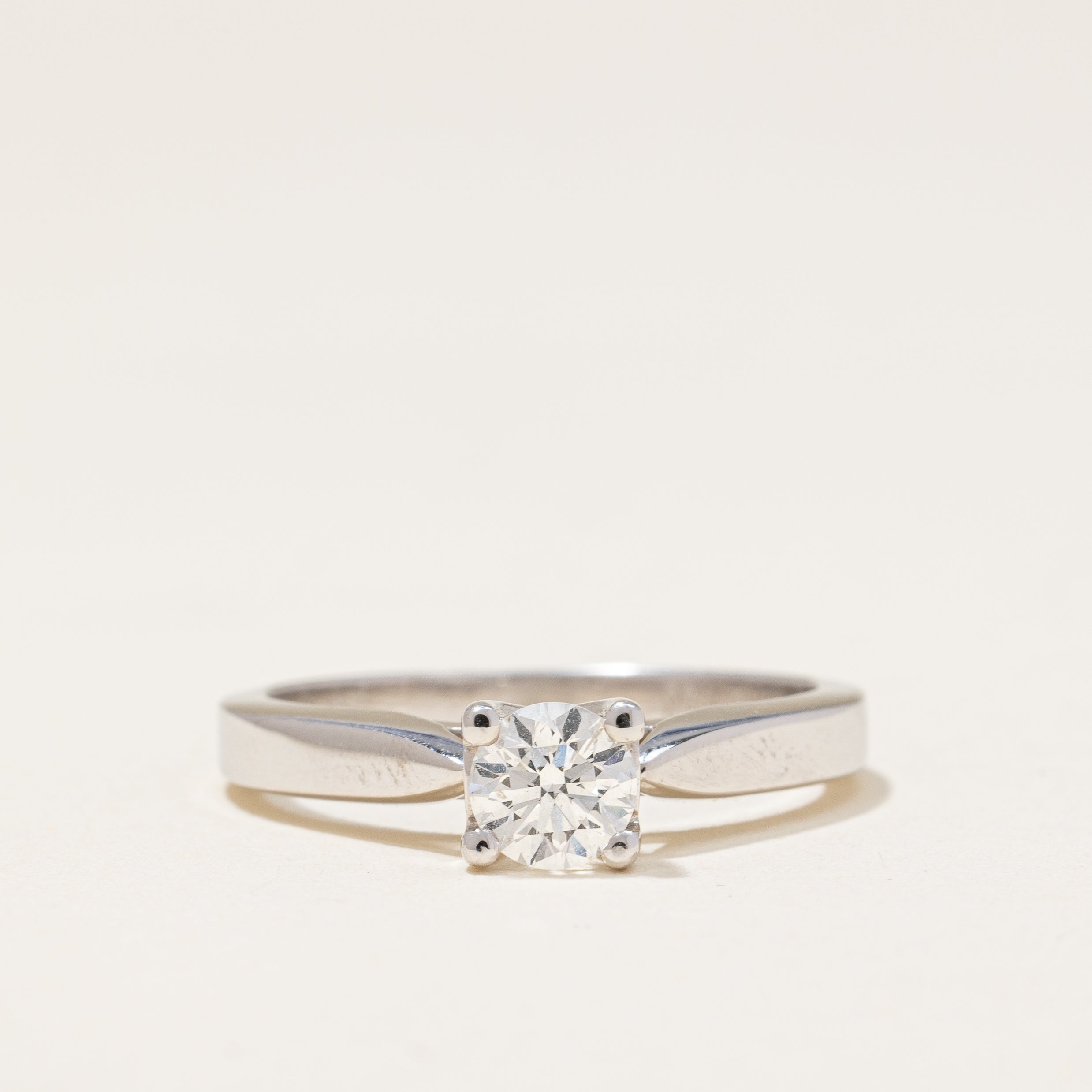 18k Solitaire Diamond Engagement Ring | 0.48ct I1 G | SZ 7 |