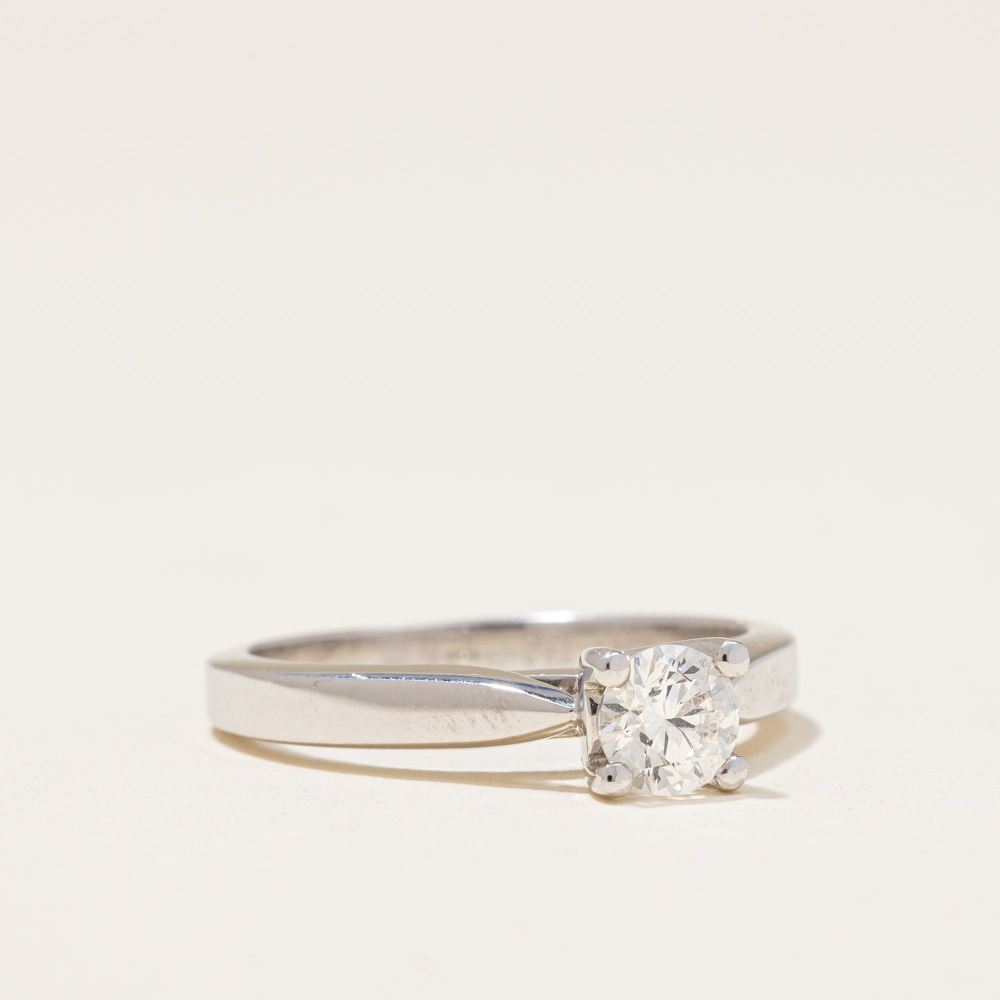 18k Solitaire Diamond Engagement Ring | 0.48ct I1 G | SZ 7 |