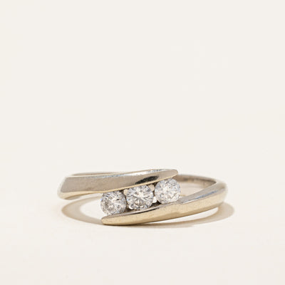 Channel Set Diamond Bypass Ring | 0.25 ctw | SZ 4.25 |