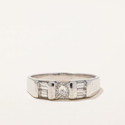 Princess and Baguette Cut Diamond Ring | 0.67 ctw | SZ 6.75 |