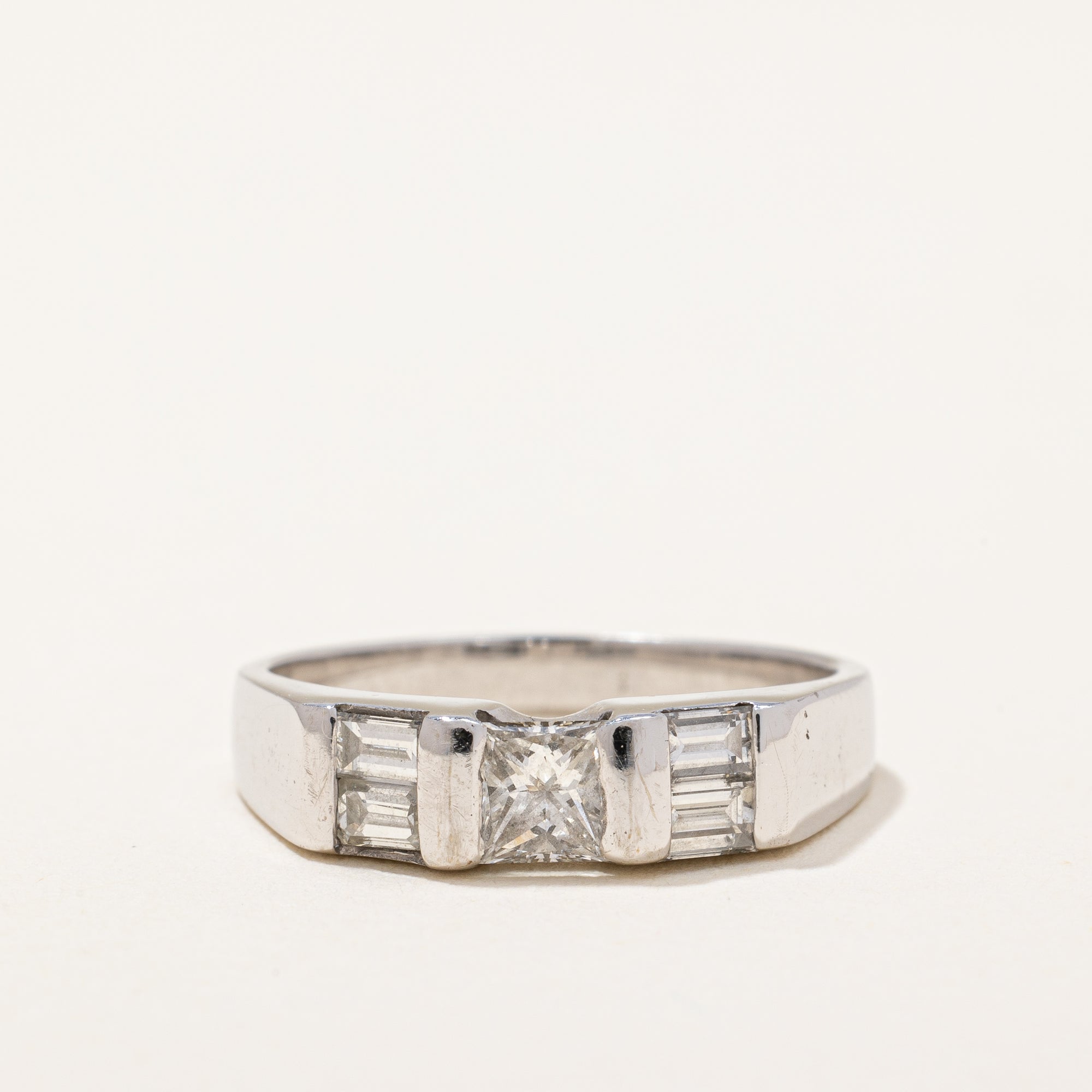 Princess and Baguette Cut Diamond Ring | 0.67 ctw | SZ 6.75 |