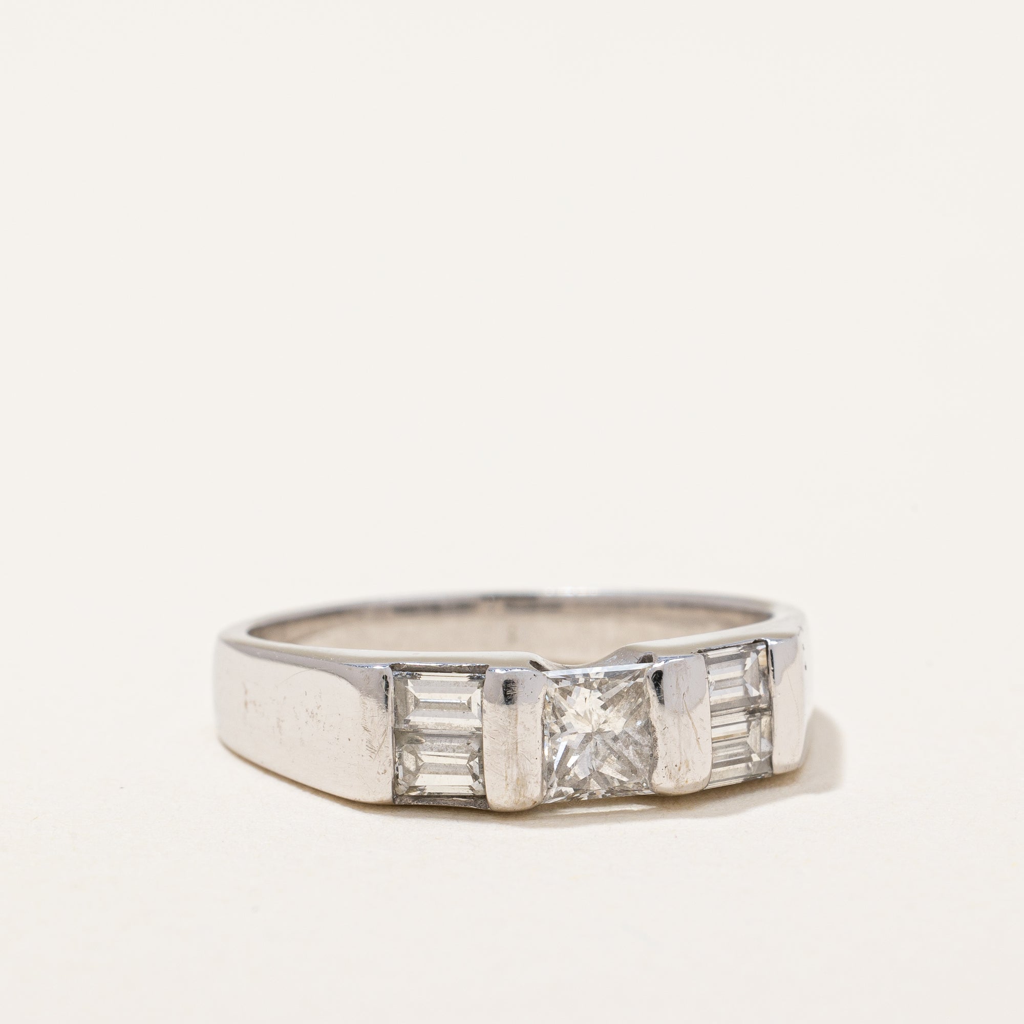 Princess and Baguette Cut Diamond Ring | 0.67 ctw | SZ 6.75 |