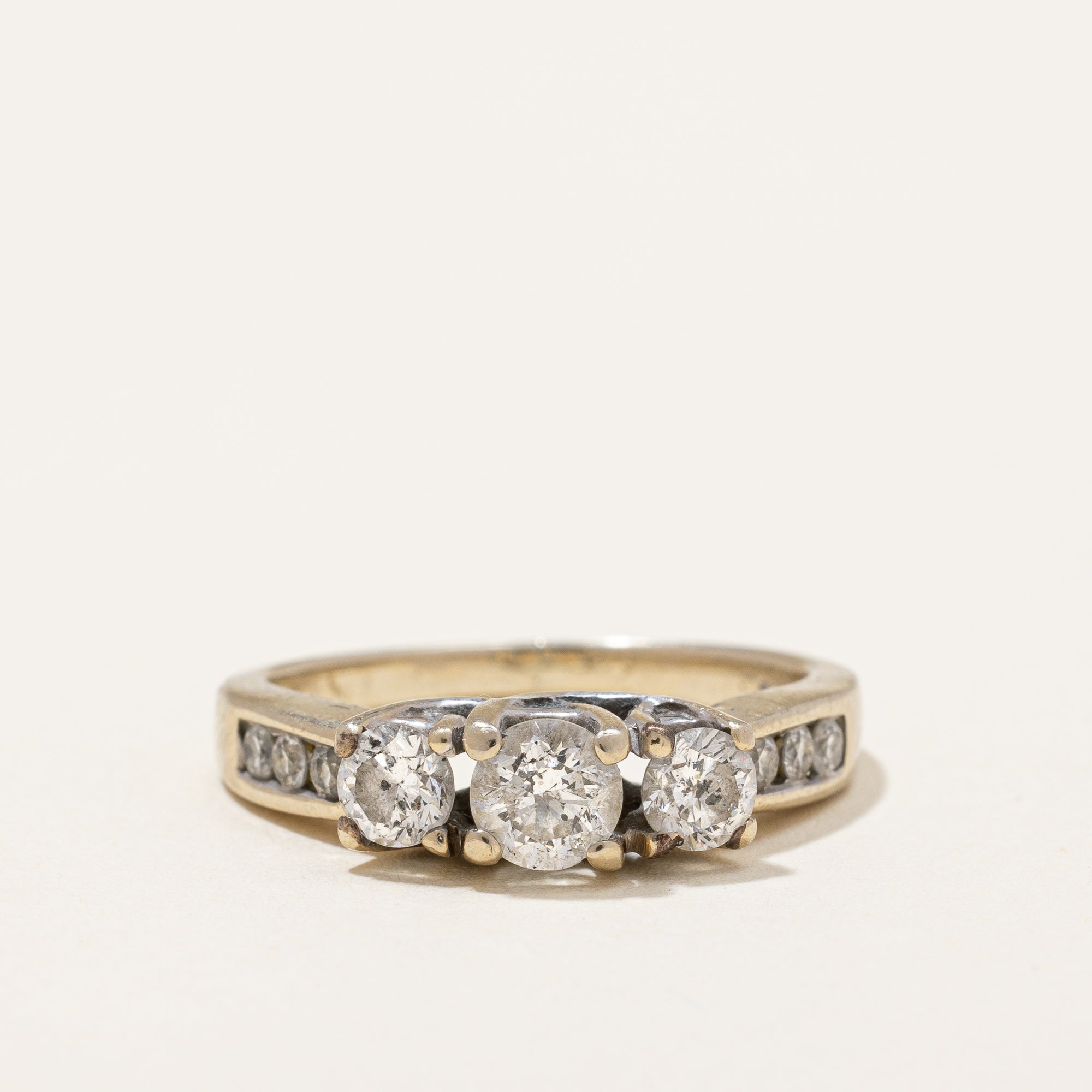 Three Stone Diamond Ring | 0.84 ctw | SZ 5.5 |