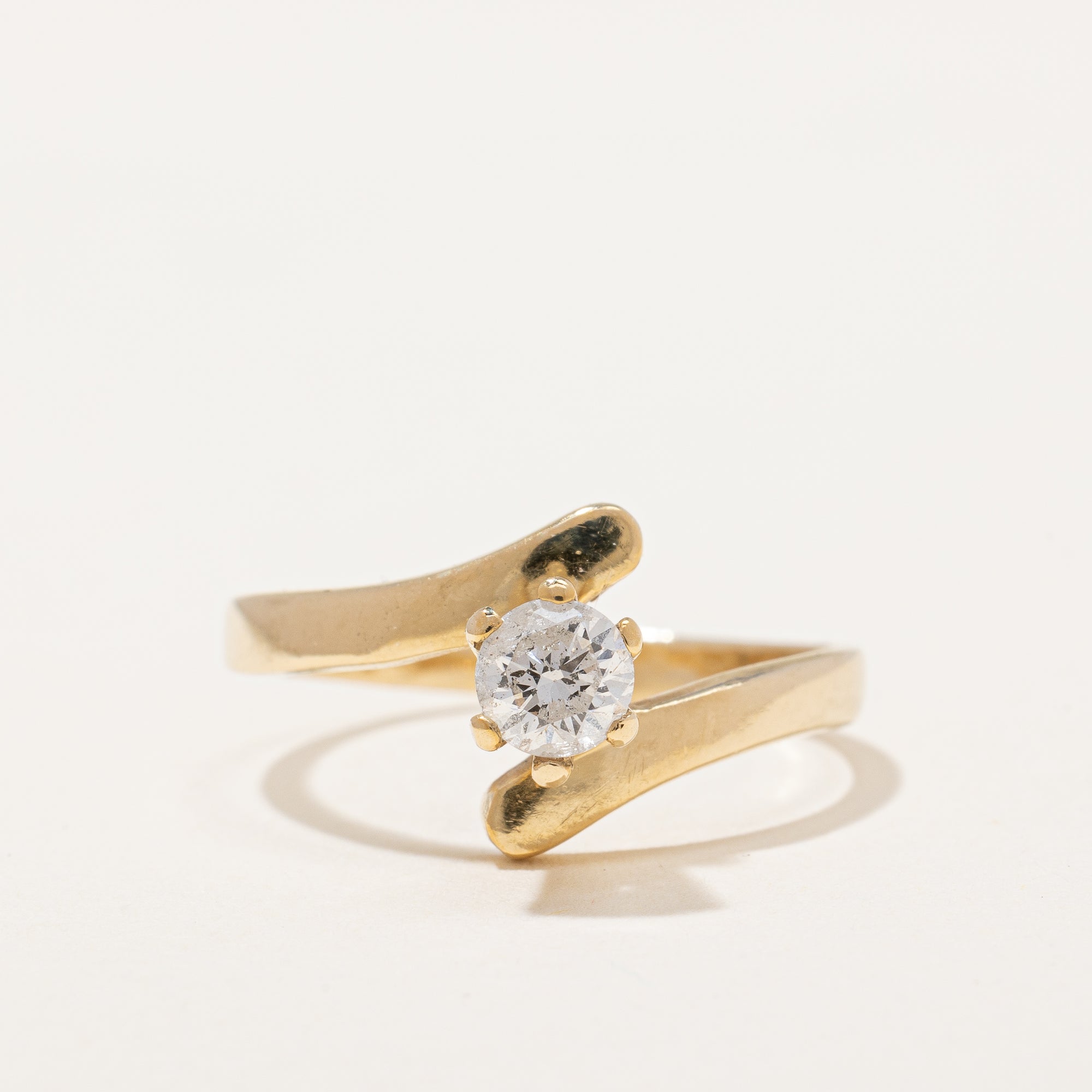 Bypass Diamond Solitaire Ring | 0.37 ctw | SZ 7.5 |