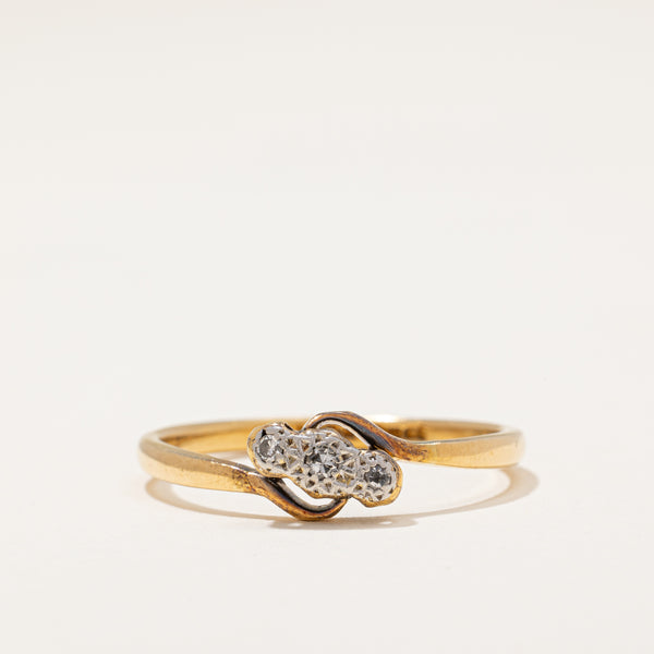 Vintage Edwardian Era Bypass Ring | 0.05 ctw | SZ 11.5 |