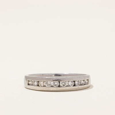 Platinum Semi Eternity Diamond Ring | 0.28 ctw | SZ 6.5 |
