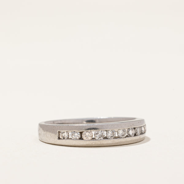 Platinum Semi Eternity Diamond Ring | 0.28 ctw | SZ 6.5 |