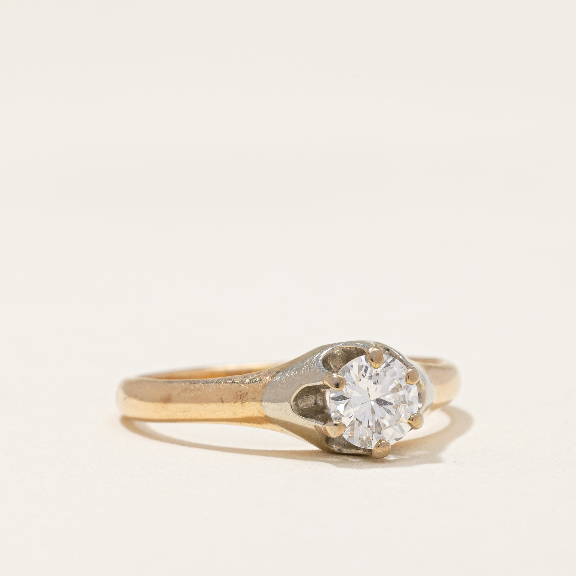 Canadian Made Birks 1930's Solitaire Diamond Engagement Ring | 0.48 ctw SI1 H | SZ 6.75 |