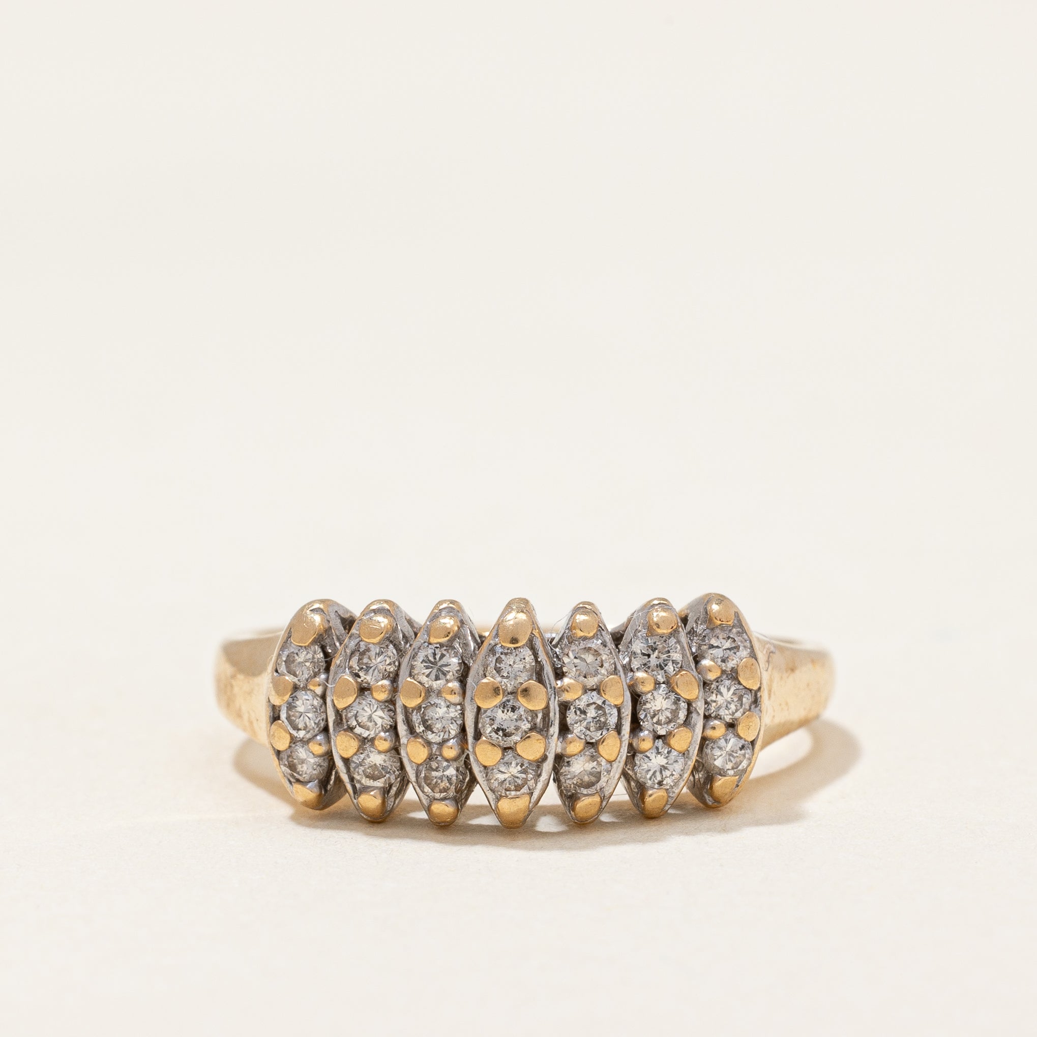 Marquise Shaped Cluster Ring | 0.23 ctw | SZ 4 |