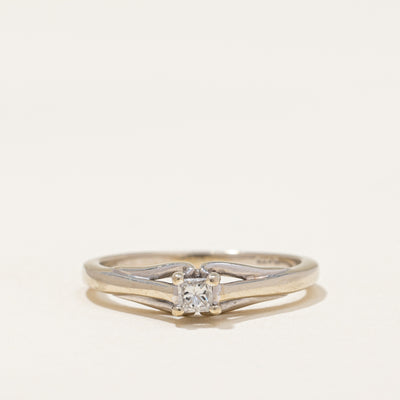 Princess Cut Diamond Solitaire Ring | 0.08 ctw | SZ 4.5 |