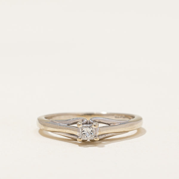 Princess Cut Diamond Solitaire Ring | 0.08 ctw | SZ 4.5 |