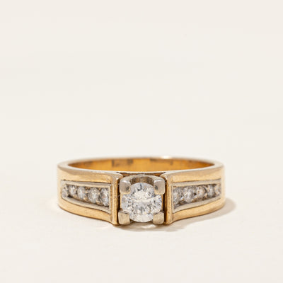 Flush Set Diamond Engagement Ring | 0.43 ctw | SZ 6 |