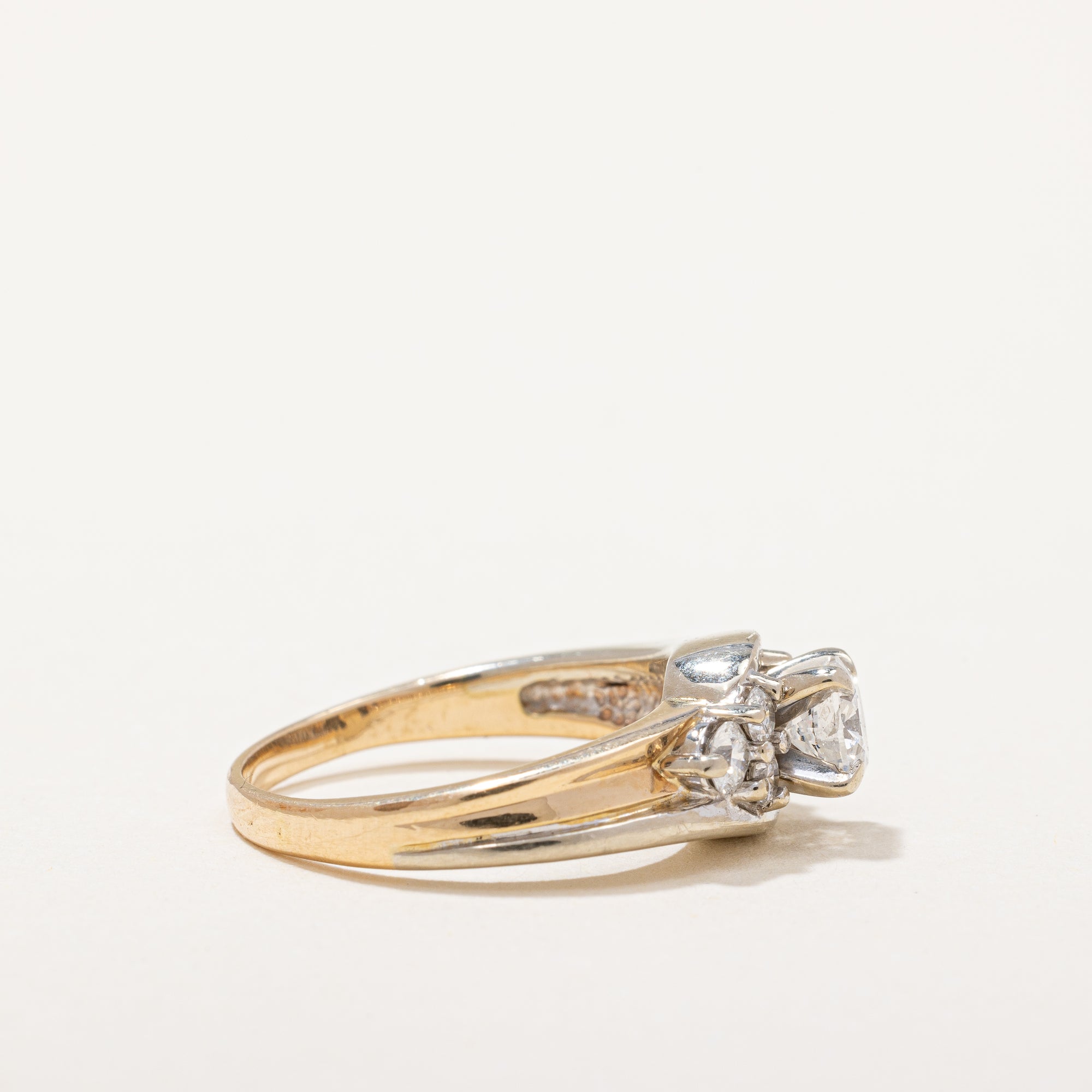 Two Tone Bypass Diamond Ring | 0.71 ctw | SZ 5.25 |