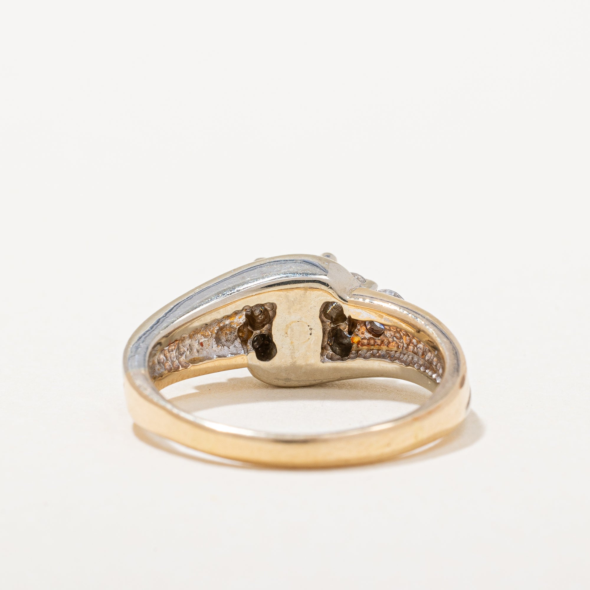 Two Tone Bypass Diamond Ring | 0.71 ctw | SZ 5.25 |