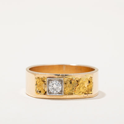 Soft Square Diamond Nugget Ring | 0.35 ctw | SZ 10.5 |