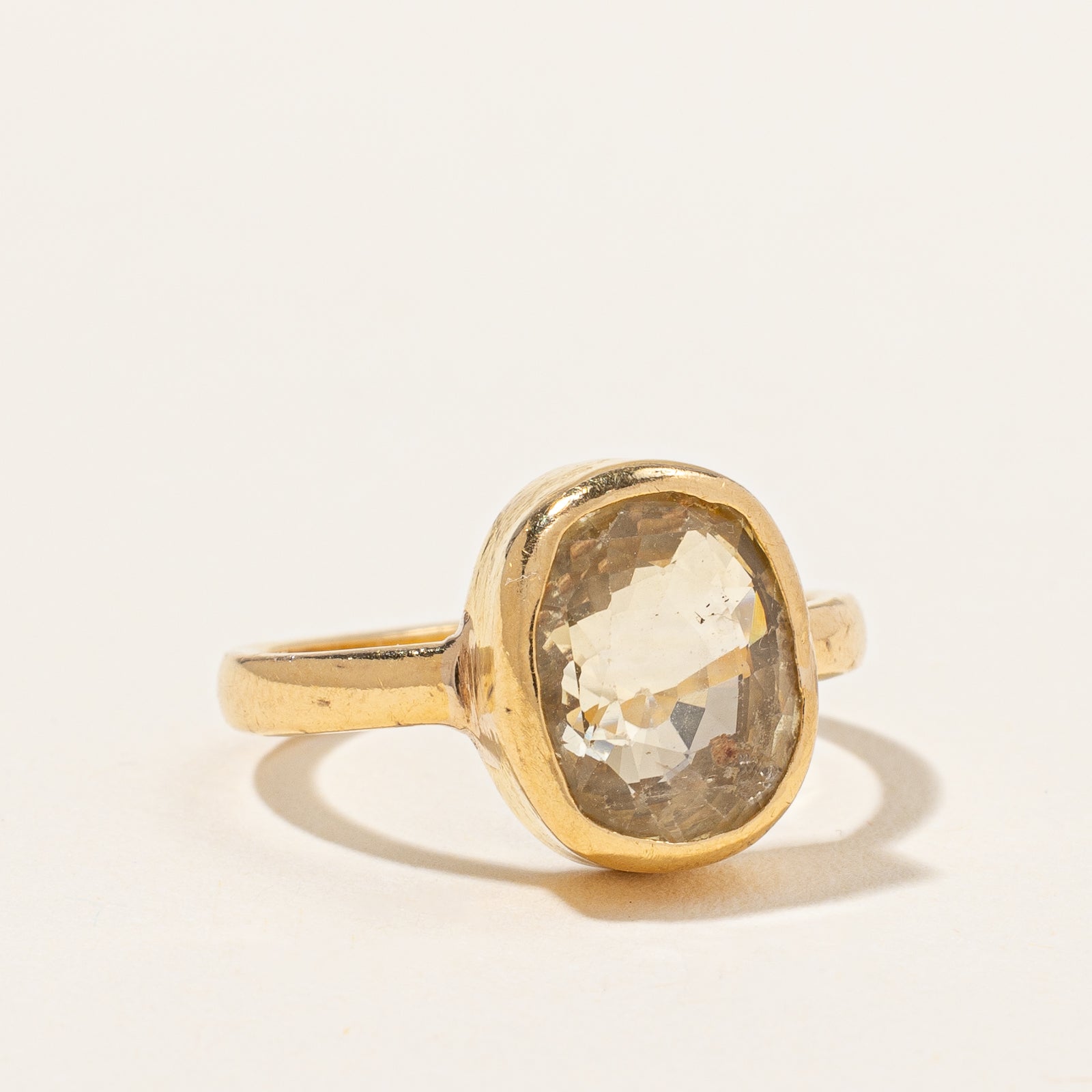 Yellow Sapphire Cocktail Ring | 5.80ct | SZ 6.5 |