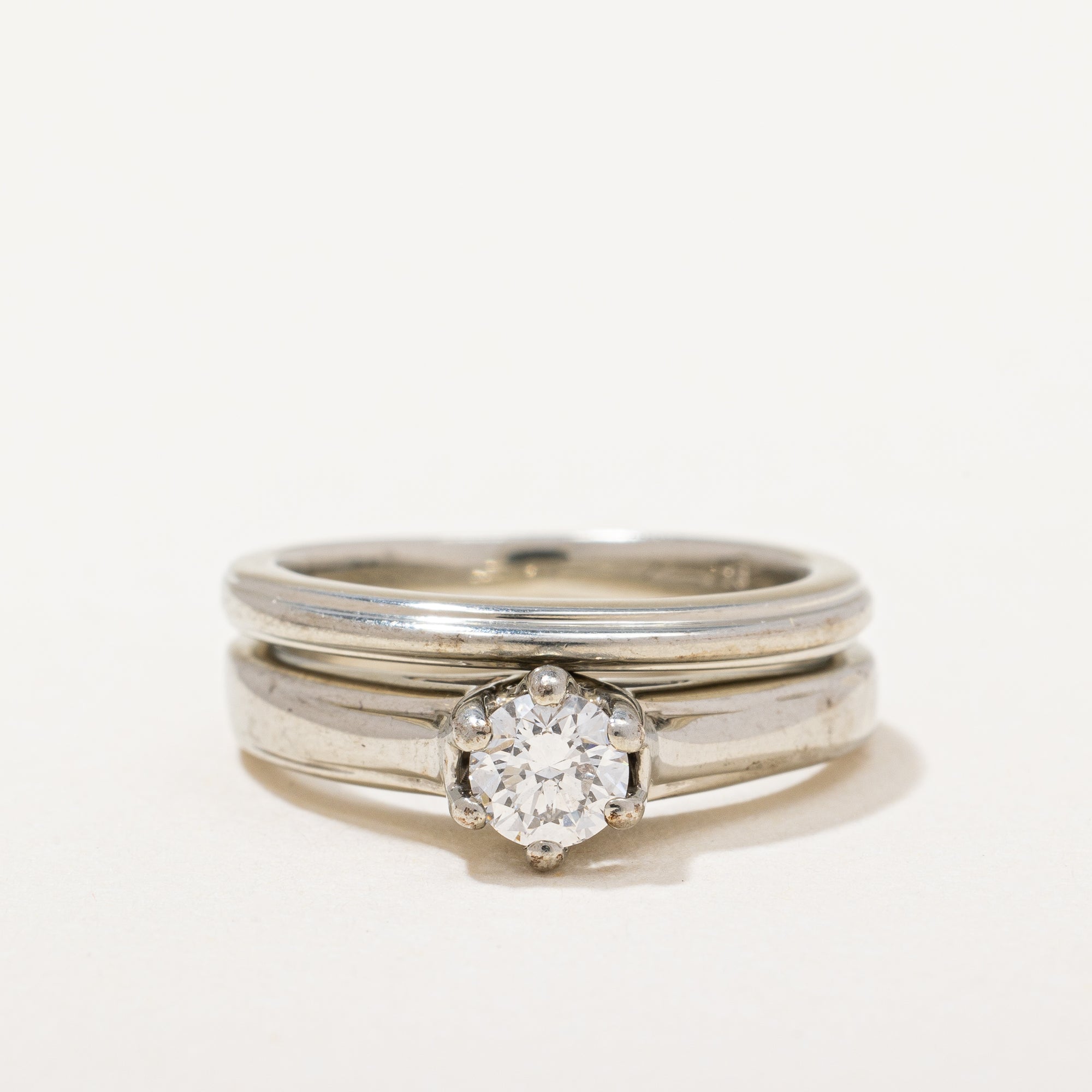 Lotus Set Solitaire Diamond Wedding Set | 0.35 ctw | SZ 5.25 |