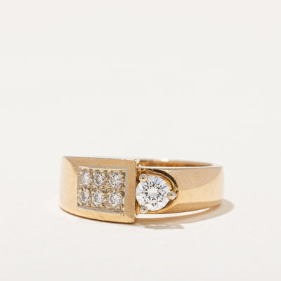 Pavé Accented Cocktail Ring | 0.29 ctw | SZ 6 |