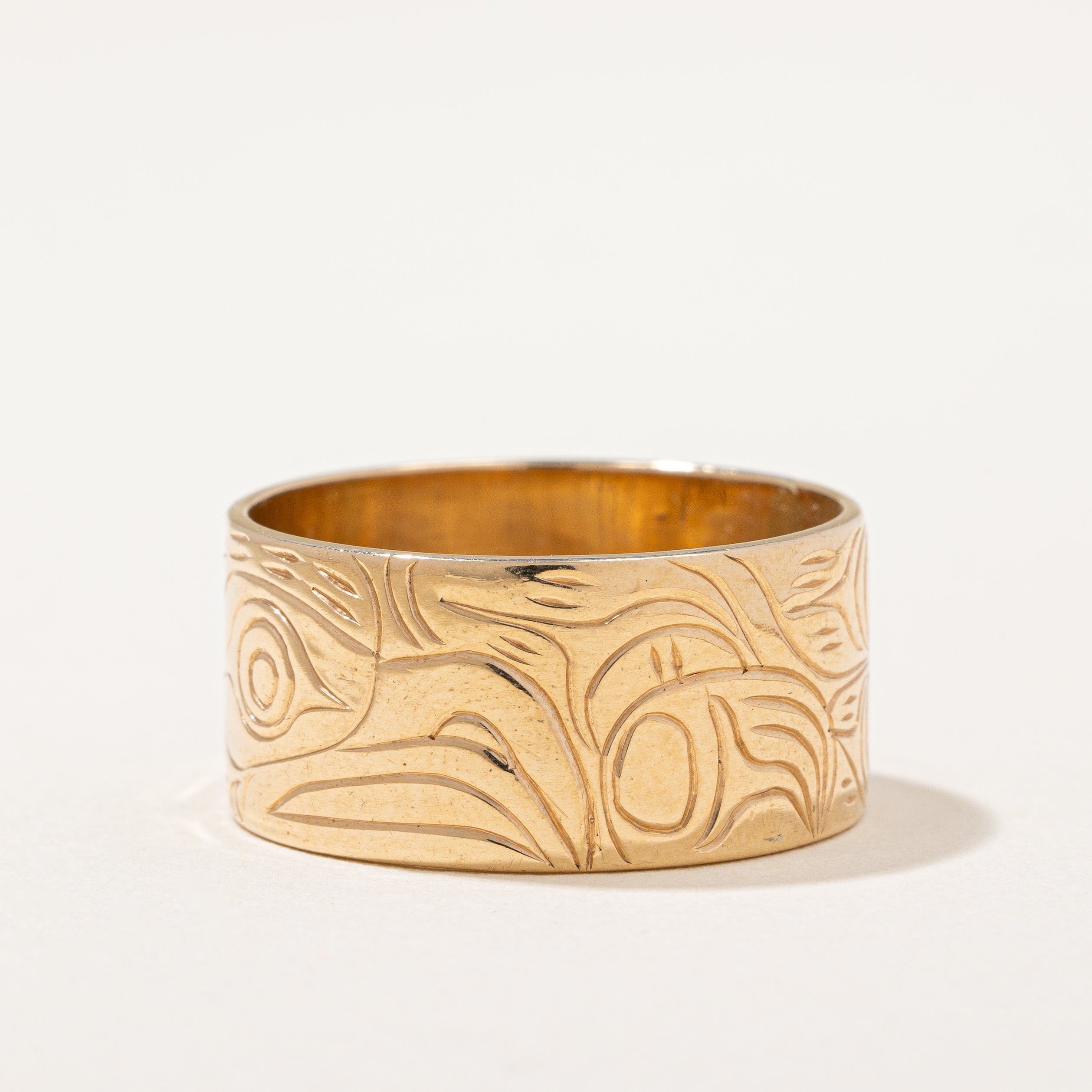 Indigenous Eagle Art Gold Band | SZ 11 |