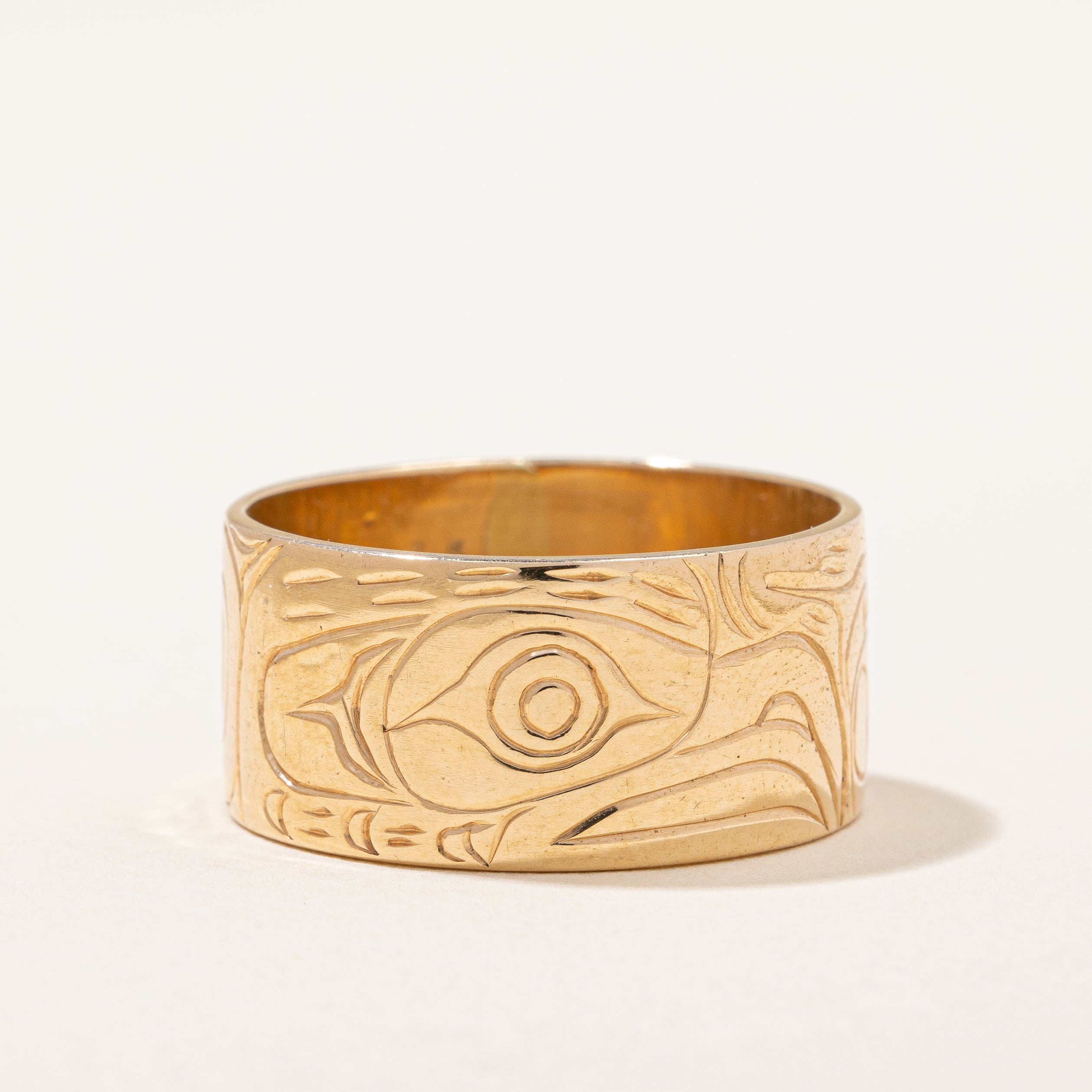 Indigenous Eagle Art Gold Band | SZ 11 |