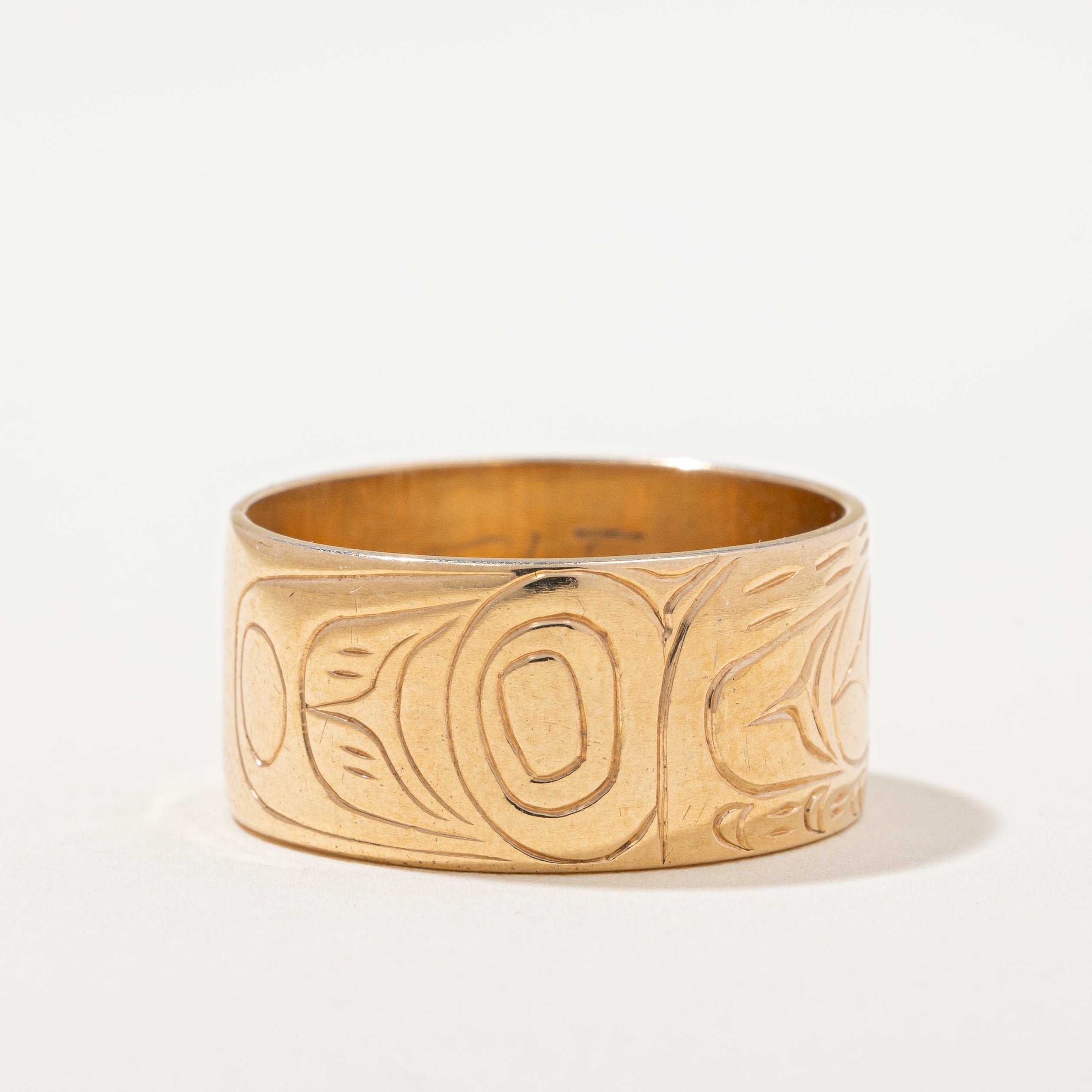 Indigenous Eagle Art Gold Band | SZ 11 |