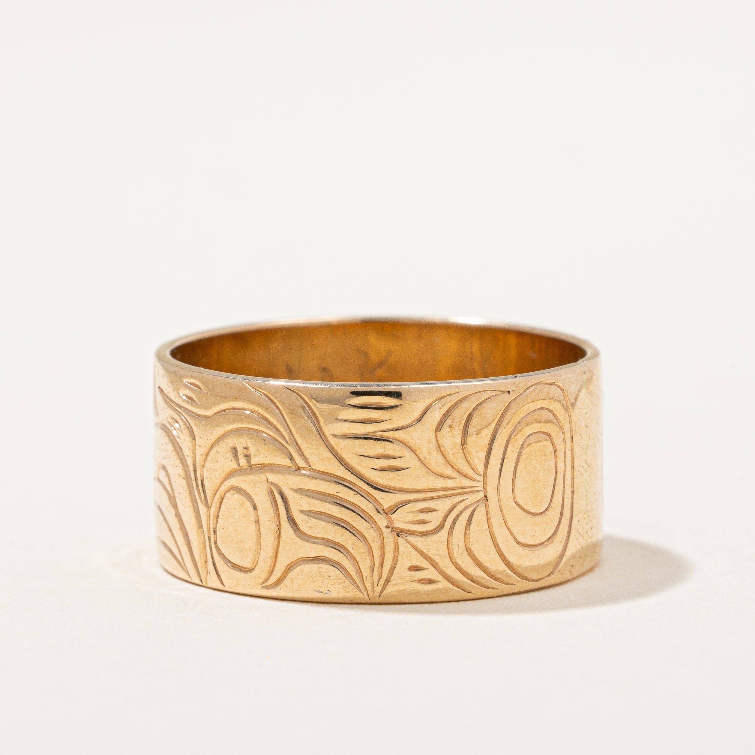 Indigenous Eagle Art Gold Band | SZ 11 |