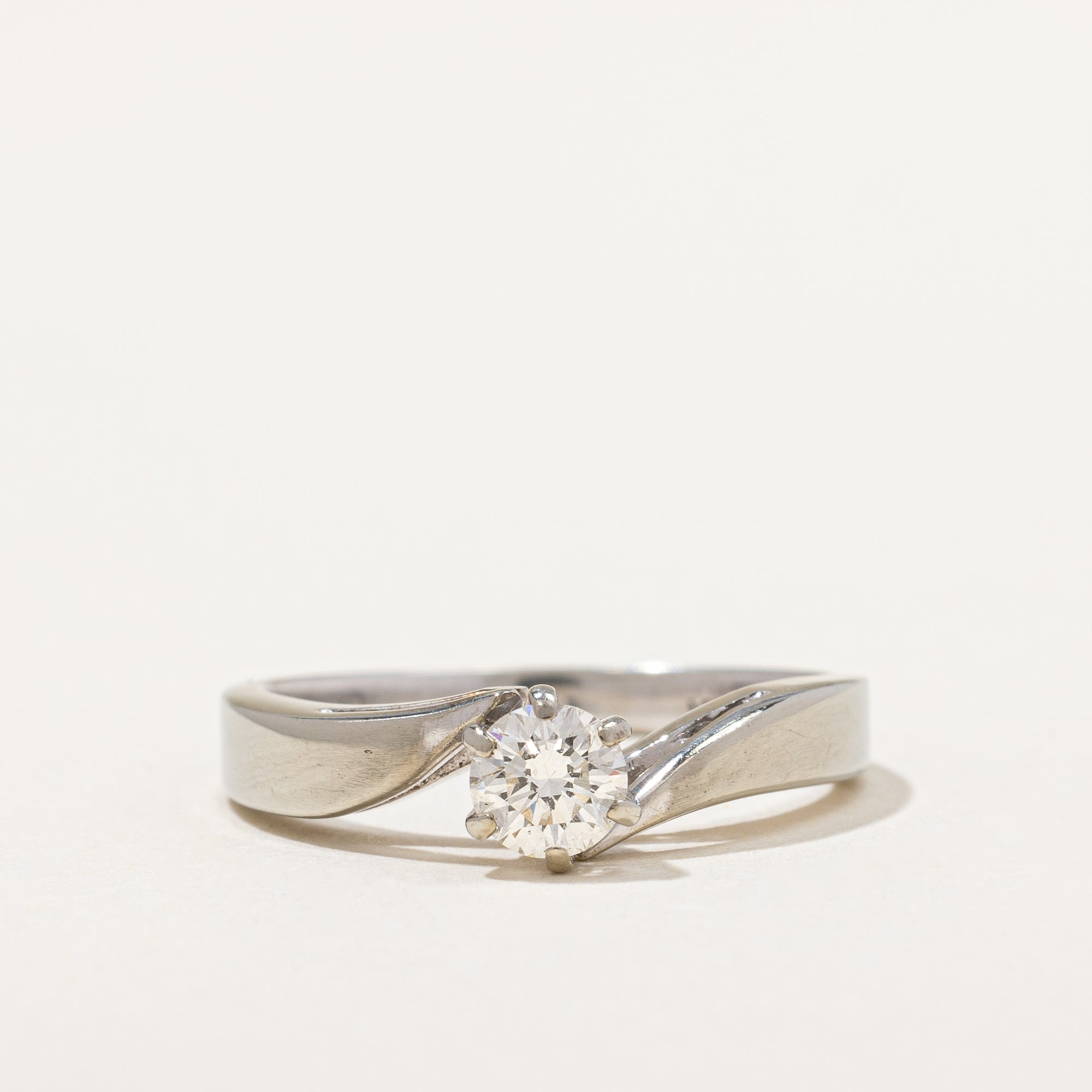 Solitaire Diamond Bypass Engagement Ring | 0.30 ctw | SZ 5.25 |