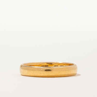 1908 London Hallmarked Edwardian Era Gold Wedding Ring | SZ 7.25 |