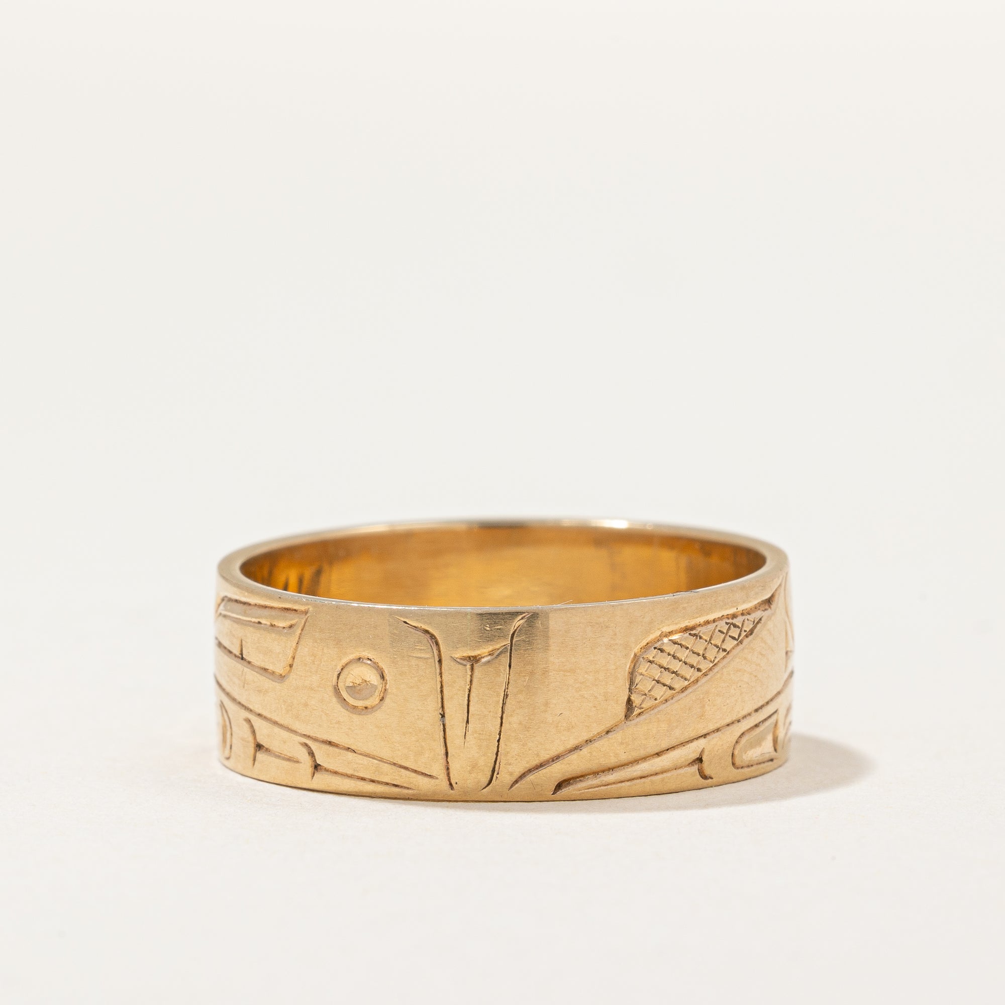 Indigenous Bear Art Gold Band | SZ 11.25 |