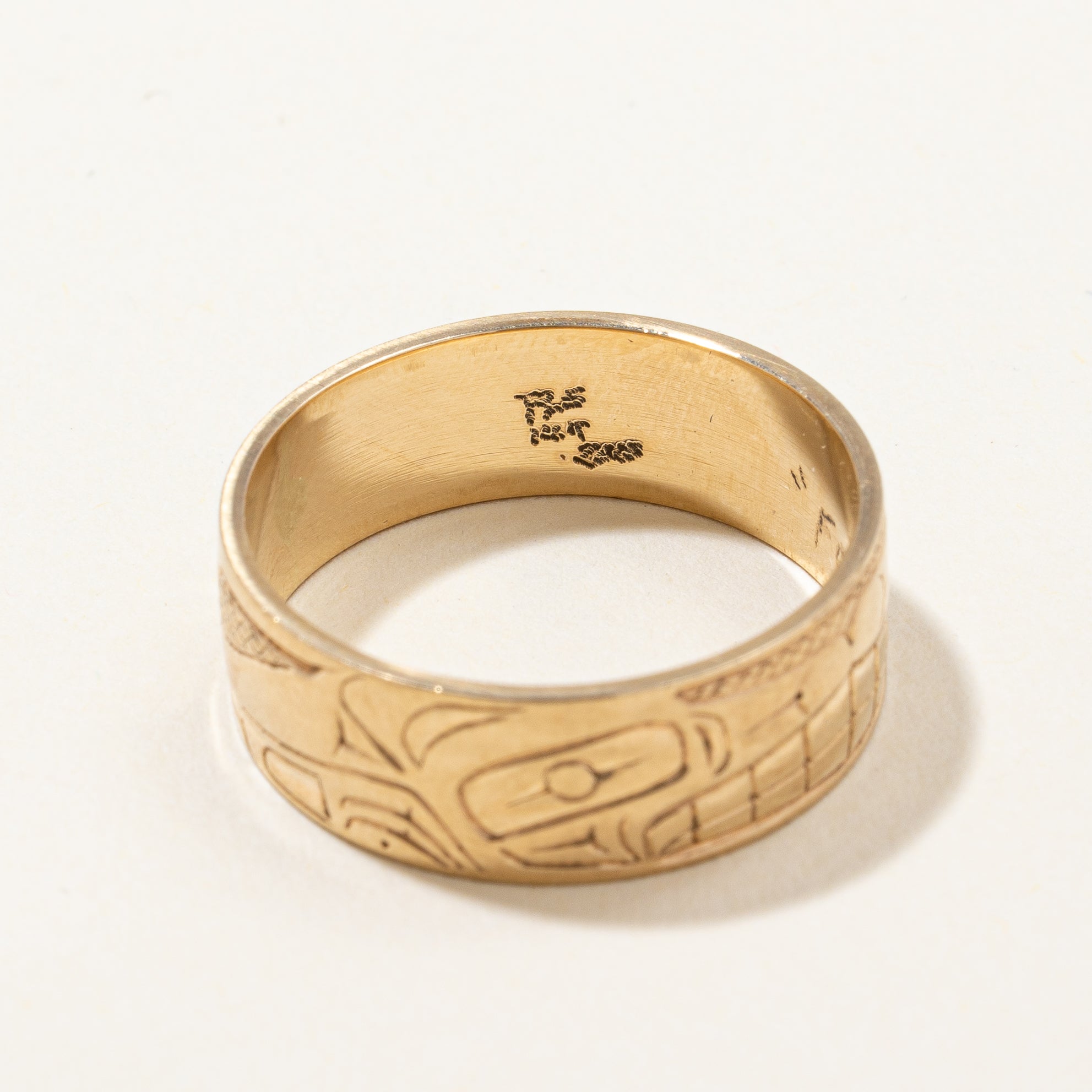 Indigenous Bear Art Gold Band | SZ 11.25 |