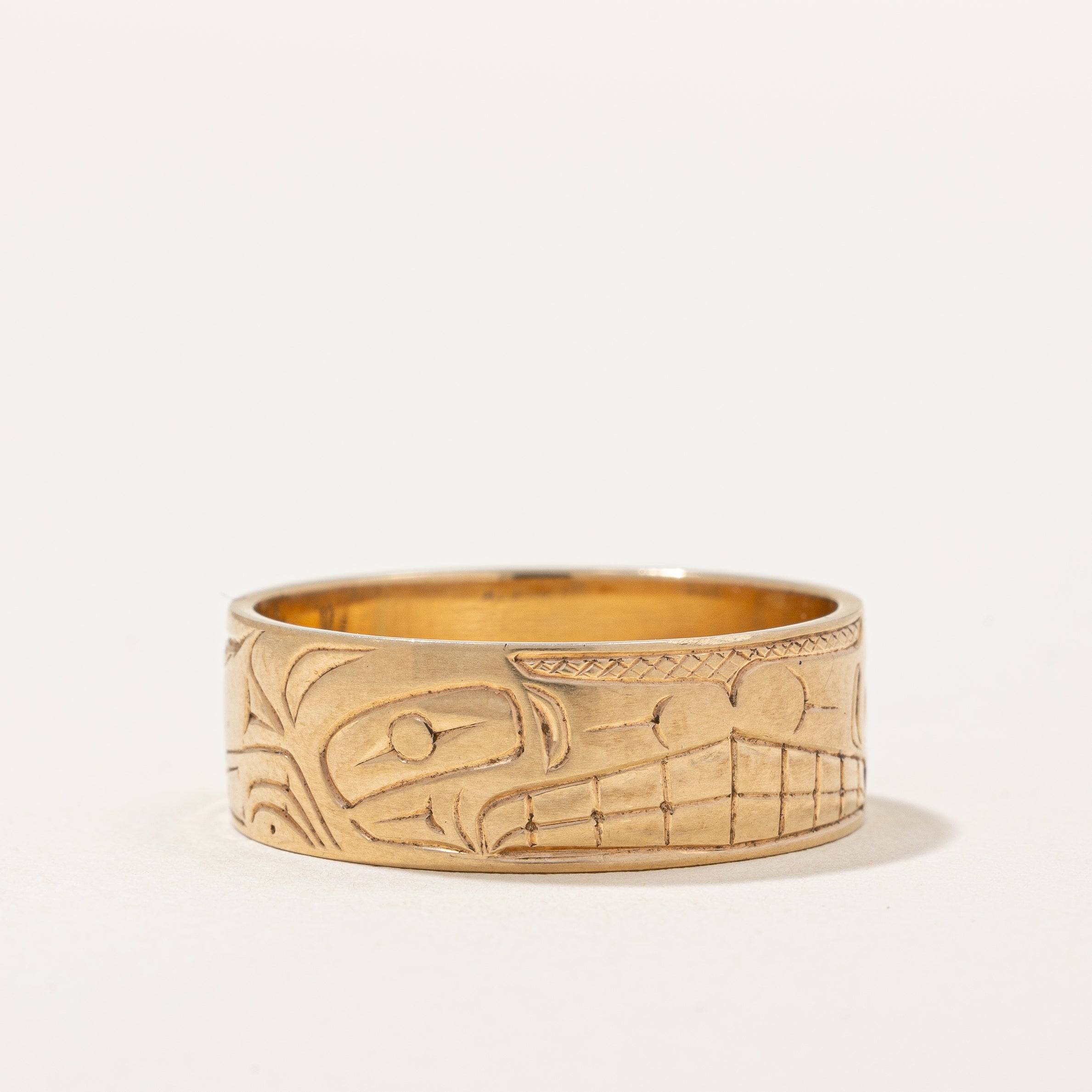 Indigenous Bear Art Gold Band | SZ 11.25 |