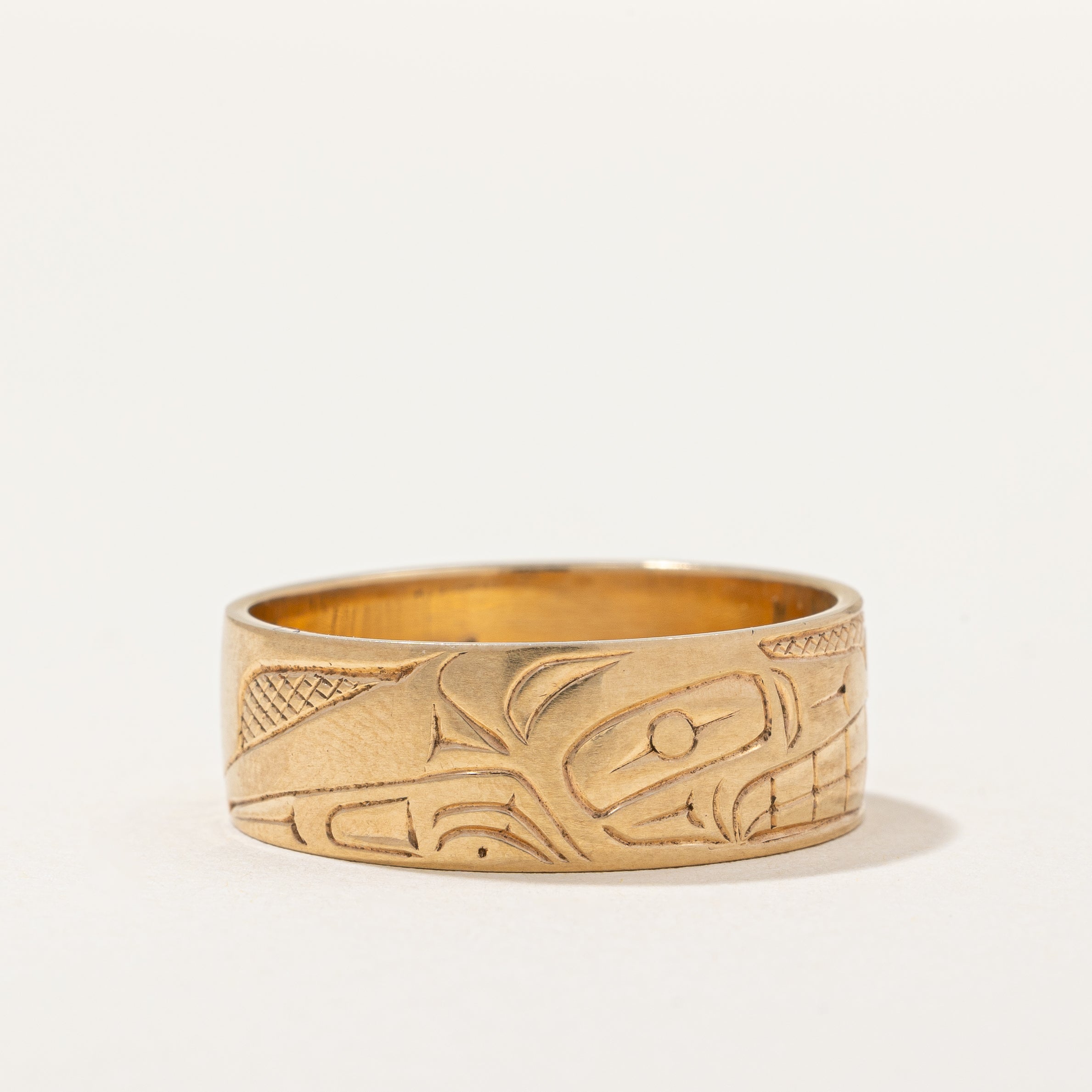 Indigenous Bear Art Gold Band | SZ 11.25 |