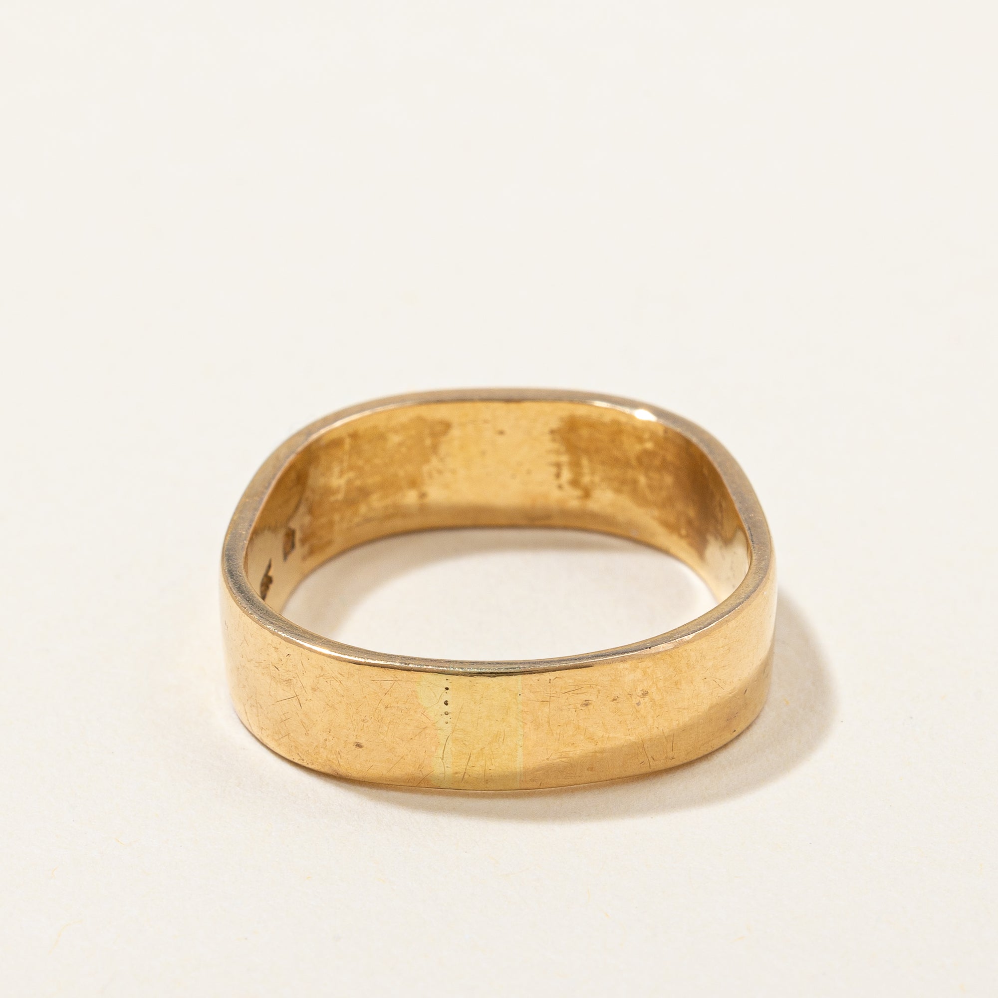 Soft Square Tapered Gold Band | SZ 6.5 |