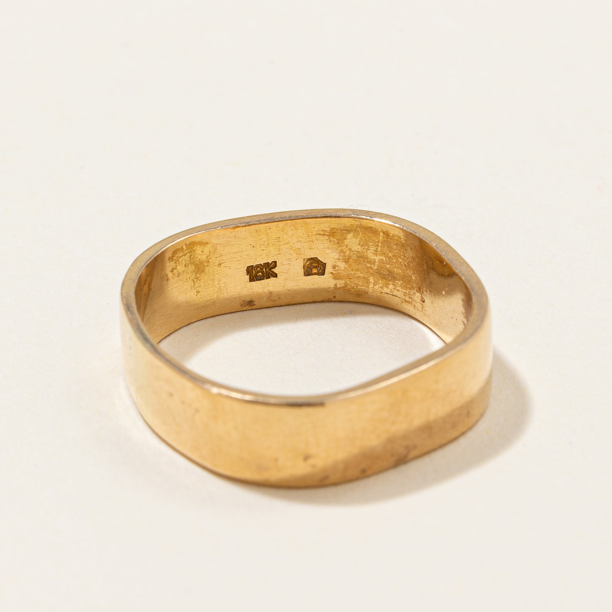 Soft Square Tapered Gold Band | SZ 6.5 |