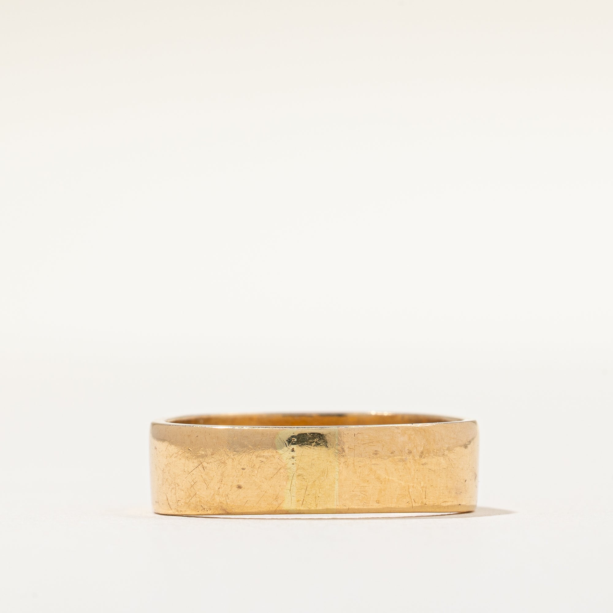 Soft Square Tapered Gold Band | SZ 6.5 |