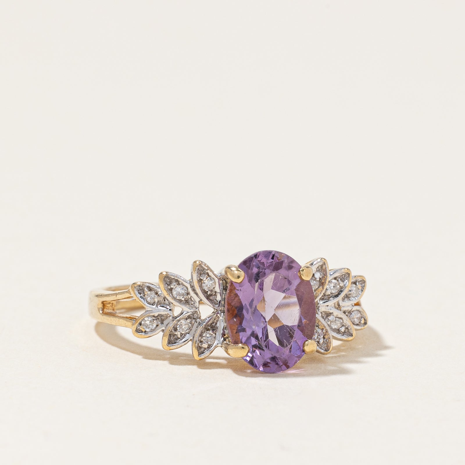 Amethyst & Diamond Ring | 1.25ct, 0.06ctw | SZ 5.25 |