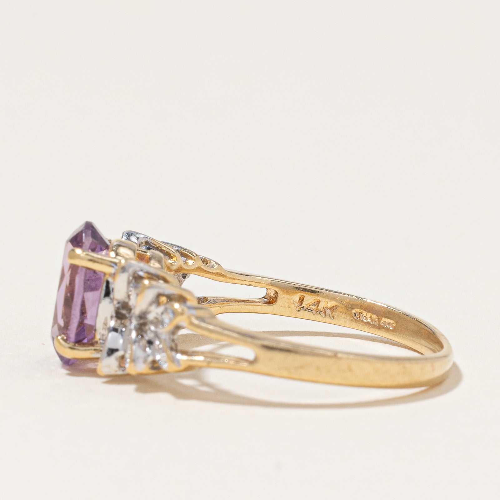 Amethyst & Diamond Ring | 1.25ct, 0.06ctw | SZ 5.25 |