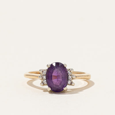 Amethyst & Diamond Ring | 1.50ct, 0.06ctw | SZ 5 |