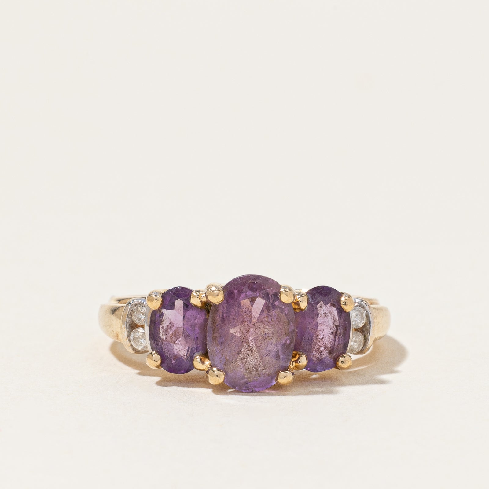 Amethyst & Diamond Ring | 1.70ctw, 0.06ctw | SZ 7 |