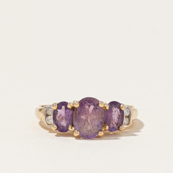 Amethyst & Diamond Ring | 1.70ctw, 0.06ctw | SZ 7 |