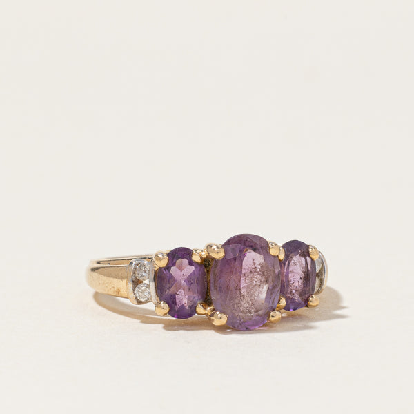 Amethyst & Diamond Ring | 1.70ctw, 0.06ctw | SZ 7 |