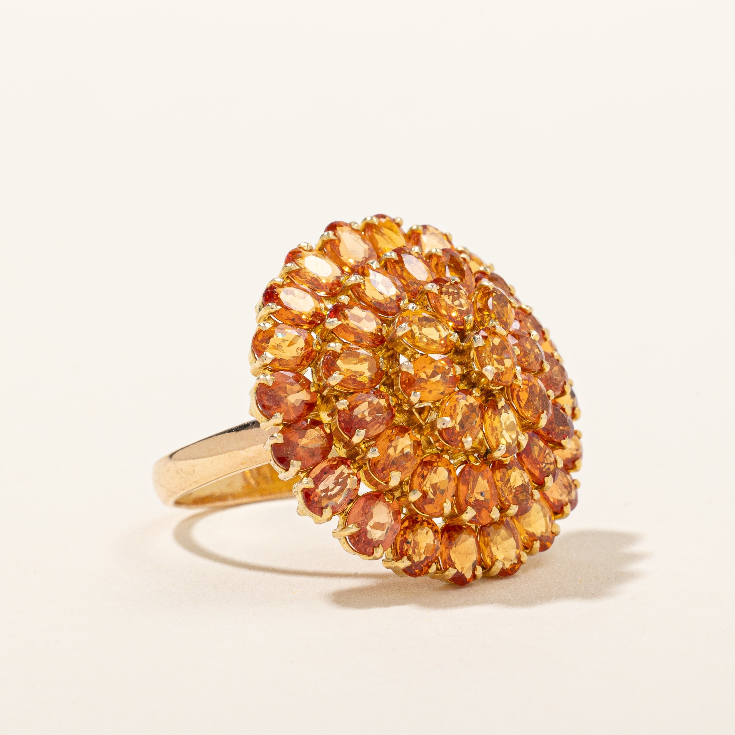 Orange Sapphire Cocktail Ring | 8.00ctw | SZ 9 |