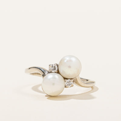 Pearl & Diamond Ring | 0.10ctw | SZ 7.75 |