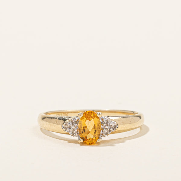 Citrine & Diamond Ring | 0.35ct, 0.03ctw | SZ 6.5 |