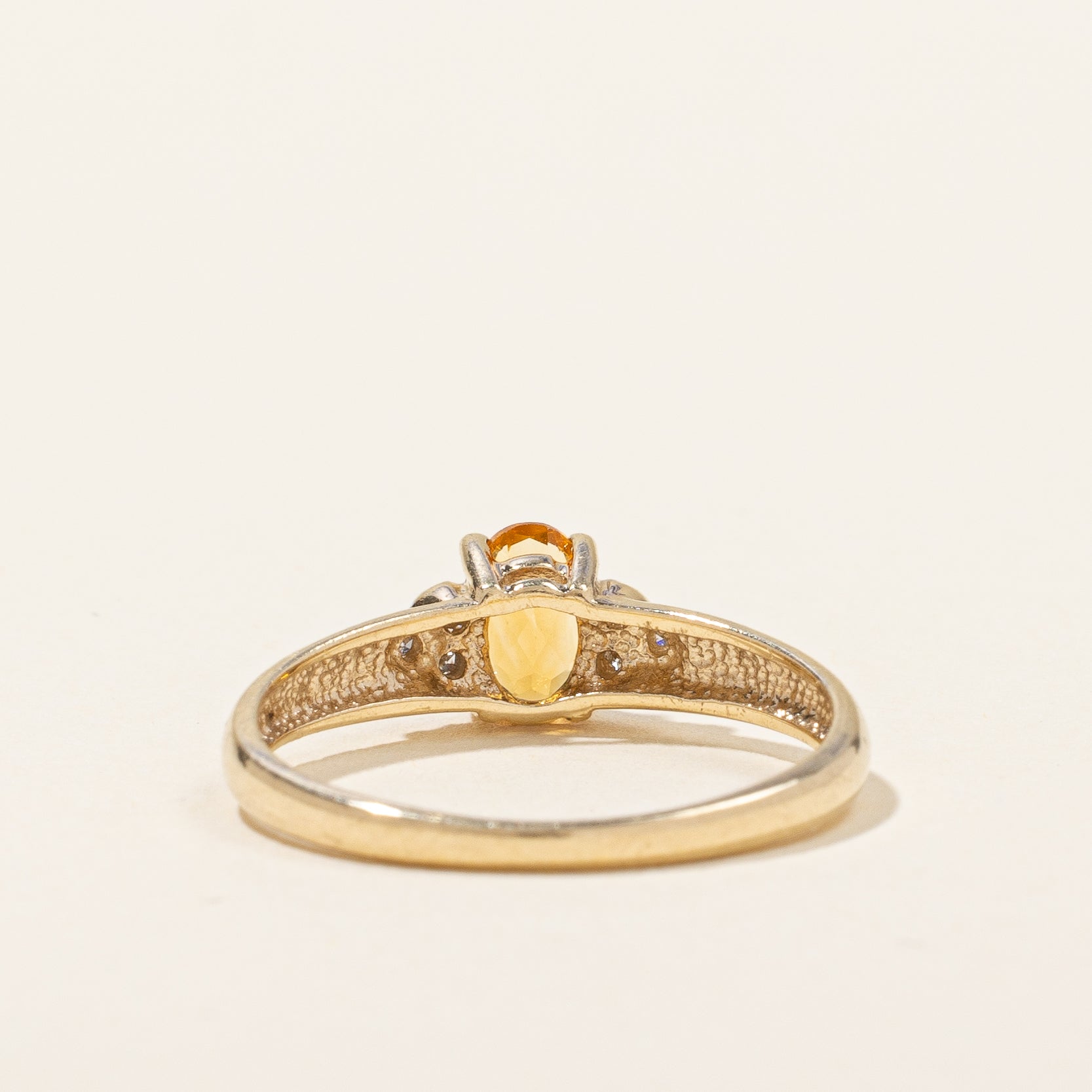 Citrine & Diamond Ring | 0.35ct, 0.03ctw | SZ 6.5 |