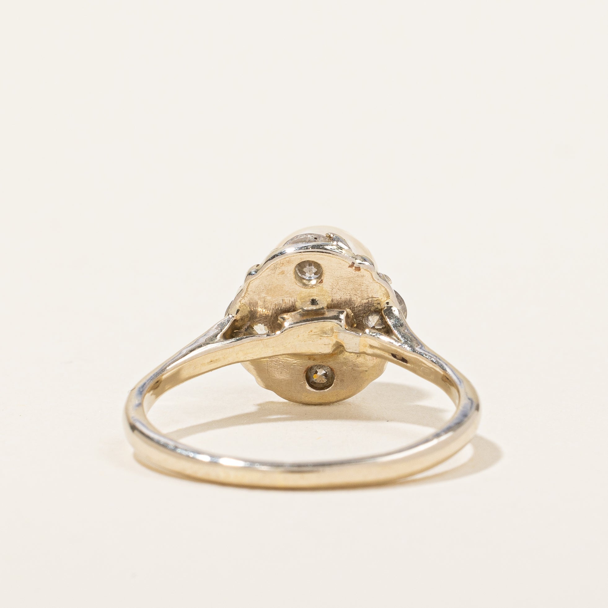 Pearl & Diamond Accented Ring | 0.60ctw, 6.6mm | SZ 6.25 |