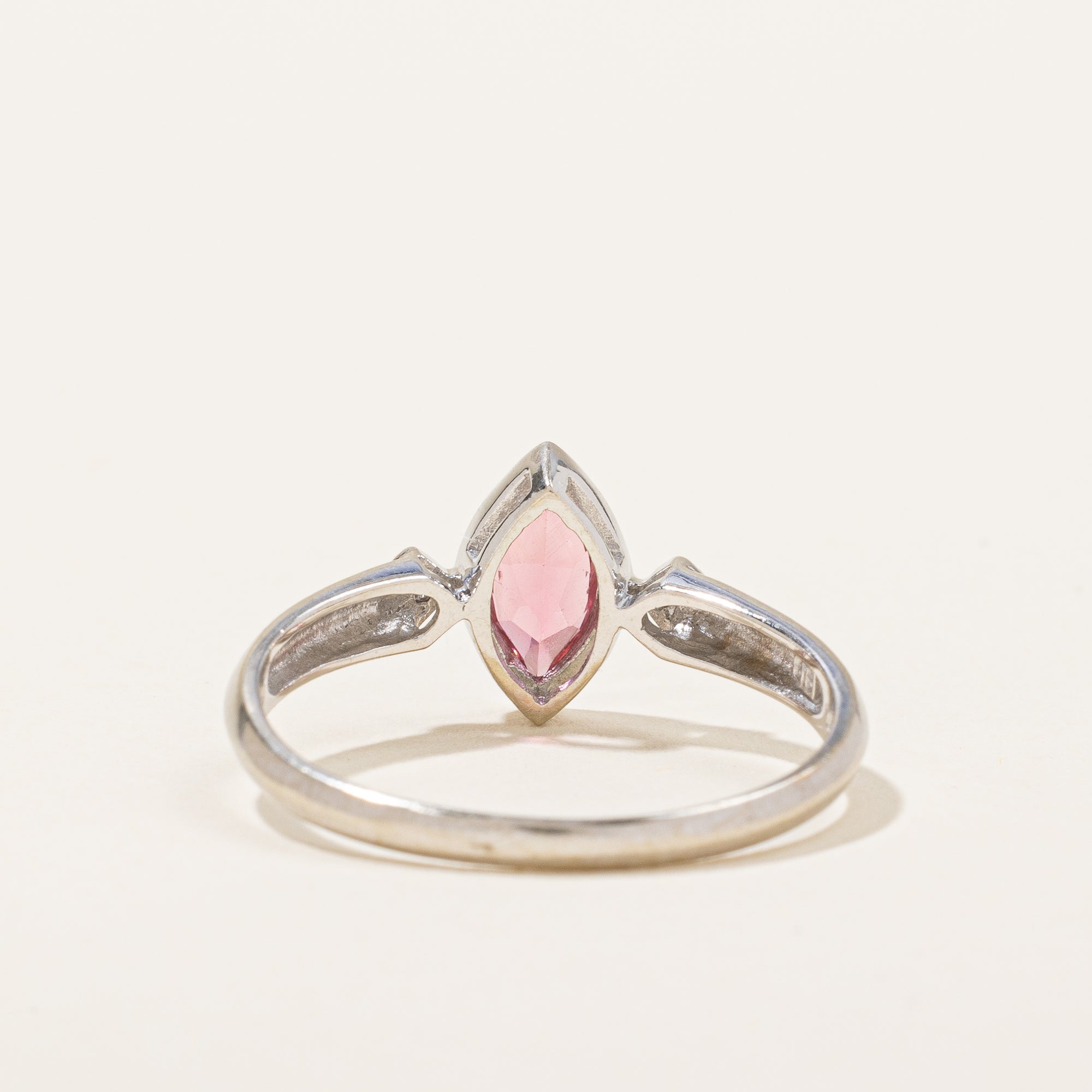 Pink Tourmaline & Diamond Ring | 0.45ct, 0.01ctw | SZ 9 |