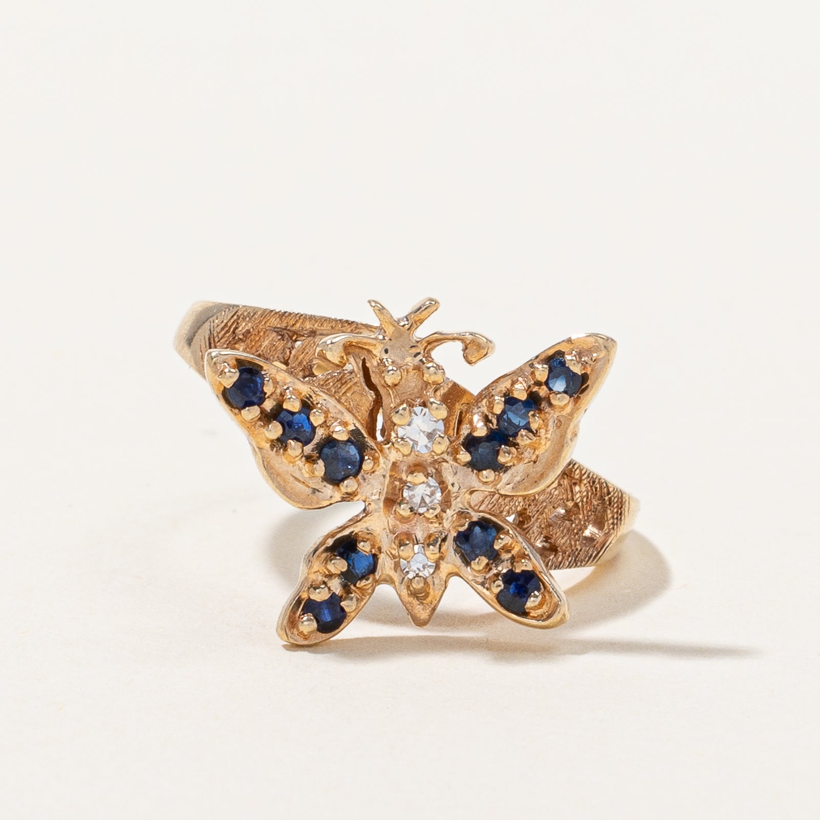 Sapphire & Diamond Butterfly Ring | 0.20ctw, 0.04ctw | SZ 5.25 |